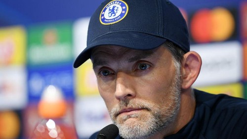ZAGREB, CROATIA - SEPTEMBER 06: Thomas Tuchel, Manager of Chelsea speaks to the media in the post match speaks to the media in the post match press conference conference after their sides defeat during the UEFA Champions League group E match between Dinamo Zagreb and Chelsea FC at Stadion Maksimir on September 06, 2022 in Zagreb, Croatia. (Photo by Jurij Kodrun/Getty Images)