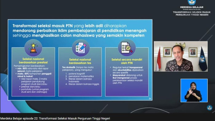 Tranformasi Seleksi Masuk PTN di jalur SNMPTN
