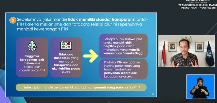 PTN wajib lakukan pengumuman sesuai aturan Kemdikbud baik sebelum dan setelah proses seleksi