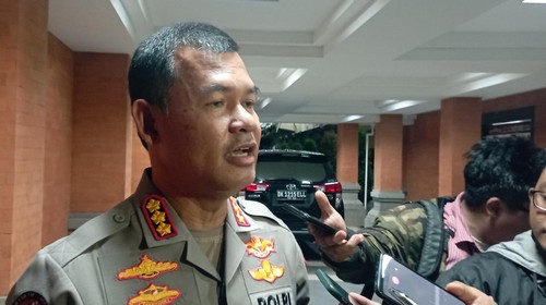 Kabid Humas Polda Bali Kombes Stefanus Satake Bayu Setianto saat menemui wartawan di kantornya, Kamis (9/8/2022) malam.
