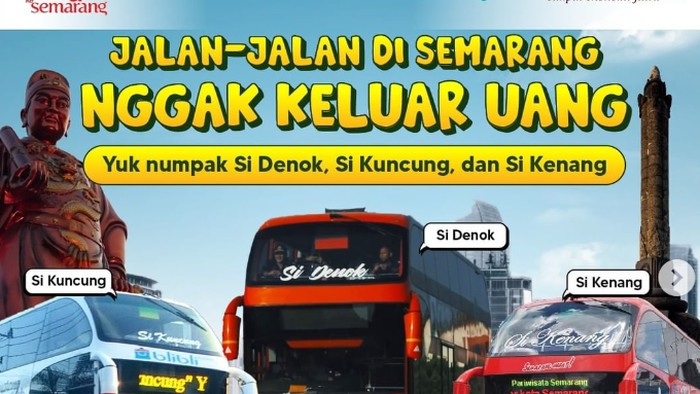Naik Bus Wisata Gratis Semarang. Foto diunggah pada Kamis (8/9/2022).
