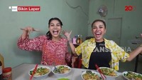 Bersama DJ Butterfly, Nikita Mirzani pernah menjadi host dalam program acara Bikin Laper. Keduanya menikmati mie ayam Sunja yangenjadi favorit Nikita. Foto: Instagram & YouTube Nikita Mirzani