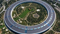 CUPERTINO, CA - SEPTEMBER 7: An aerial view of Apple Park is seen in Cupertino, California, United States on September 7, 2022. (Photo by Tayfun Coskun/Anadolu Agency via Getty Images)