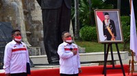 Kepala BP2MI, Benny Rhamdani melantik 13 pejabat tinggi pratama di lingkungan BP2MI di Tugu Proklamasi, Jumat (9/9/2022).