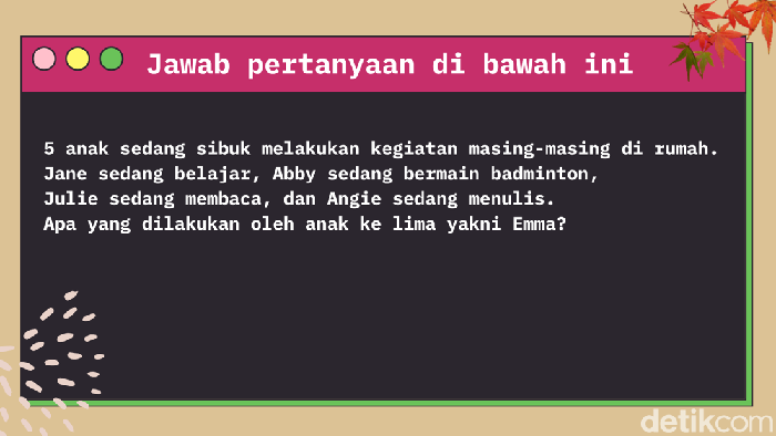 asah otak malam weekend