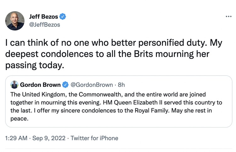 Bos teknologi berduka Ratu Elizabeth II Bos teknologi berduka Ratu Elizabeth II