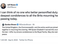 Ratu Elizabeth II Mangkat, Bill Gates Sampai Jeff Bezos Berduka