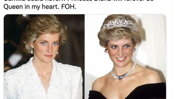 Diana akan selalu menjadi ratu di hati saya, tulis netizen ini. Foto: Twitter