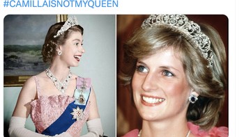 Camilla bukan ratu saya, Diana akan selalu menjadi ratu saya, tulis netizen ini. Foto: Twitter