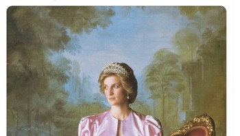 Netizen ini membayangkan bagaimana jika seandainya Diana masih hidup dan menjadi permaisuri. Foto: Twitter