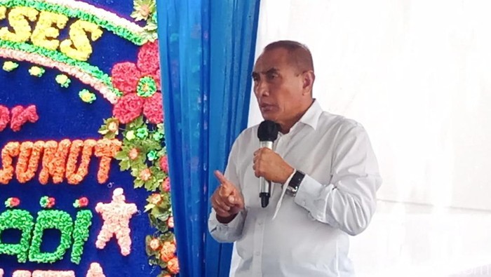 Edy Rahmayadi saat di acara Demokrat.