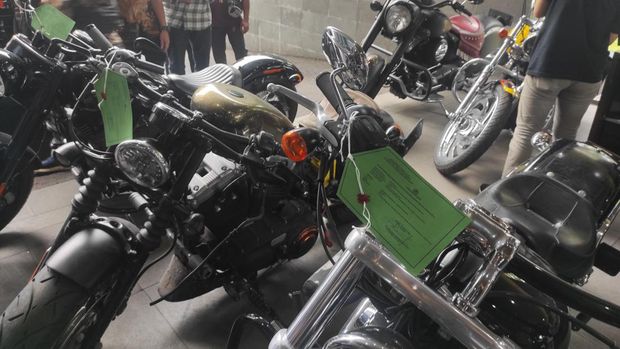 Penampakan 5 Harley Disita Bareskrim dari Kasus TPPU 47 Kg Sabu