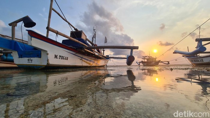 Perahu nelayan di Sukabumi.