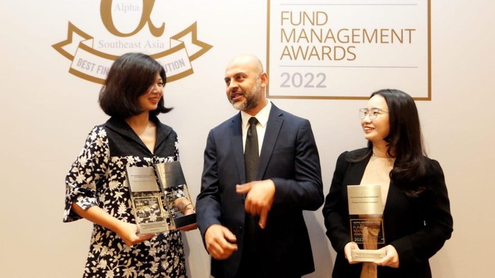 Ajang 13th Annual Alpha Southeast Asia Fund Management Awards 2022 sukses digelar di Jakarta, Kamis (8/9/2022). Ini salah satu peraih penghargaannya.