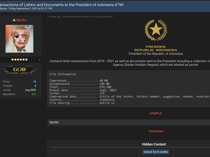 Bjorka data Jokowi