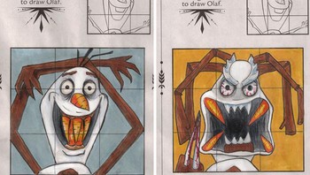 Olaf dibuat jadi seram banget. Foto: (Bored Panda)