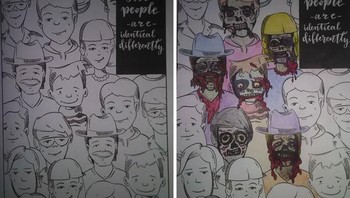 Jadi gambar bertema zombie. Foto: (Bored Panda)