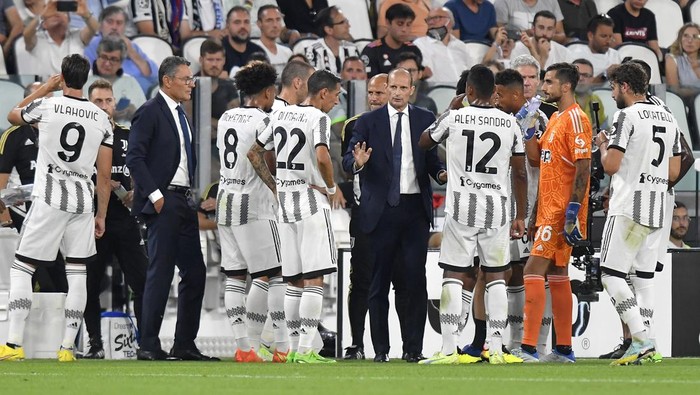 TURIN, ITALY - AUGUST 15: Massimiliano Allegr of Juventus during the Serie A match between Juventus and US Sassuolo at Allianz Stadium on August 15, 2022 in Turin, . (Photo by Filippo Alfero - Juventus FC/Juventus FC via Getty Images)