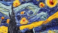 Mengolah adonan pasta dengan tangannya sendiri, seniman bernama Linda Miller Nicholson punya karya yang unik. Pastanya disusun menjadi lukisan Starry Night yang menakjubkan. Foto: Instagram/saltyseattle