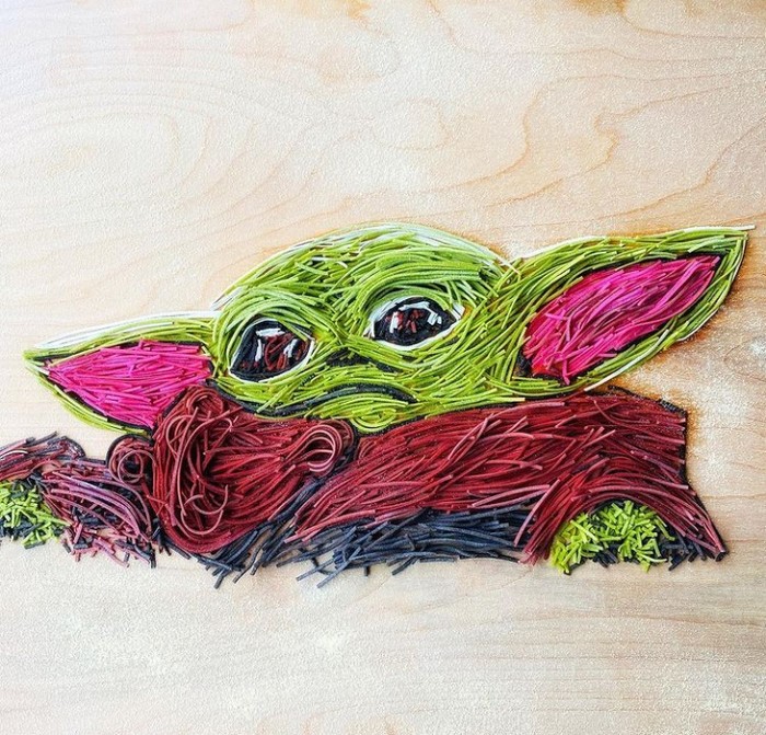 Seni dari pasta Keren! Ada Baby Joda hingga Lukisan Van Gogh yang Dibuat dari Pasta