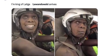 Meme Karim Benzema jadi ada pesaing di La Liga. Foto: Twitter