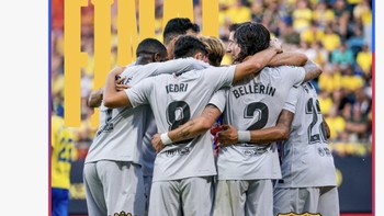 Ini adalah kemenangan keempat kalinya secara beruntun bagi Barcelona dan tanpa pernah kalah. Foto: Twitter