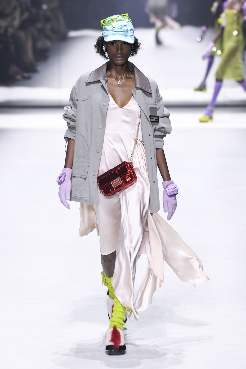 NEW-YORK, USA - SEPTEMBER 09: A model walks the runway during the Fendi Ready to Wear Spring/Summer 2023 fashion show as part of the New York Fashion Week on September 09, 2022 in New York. (Photo by Victor VIRGILE/Gamma-Rapho via Getty Images)