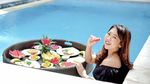 Keseruan Kiky Saputri Sarapan di Kolam Renang hingga Nongkrong di Kafe
