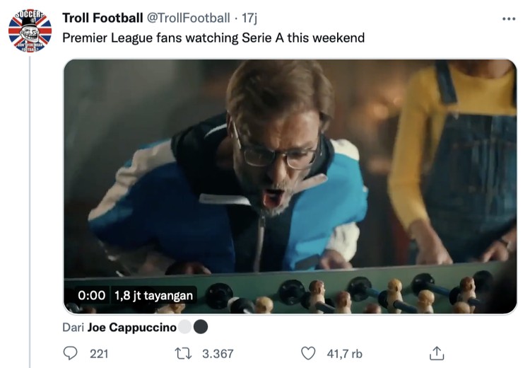 Liga Inggris Meme fans Liga Inggris tidak bisa nonton bola akhir pekan ini karena diliburkan untuk menghormati mangkatnya Ratu Elizabeth II.
