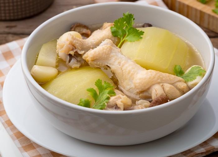 Resep Sup Ayam Labu Air Bumbu Jahe