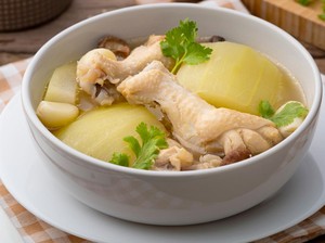 Resep Sop Ayam Labu Air Bumbu Jahe Untuk Penguat Imunitas
