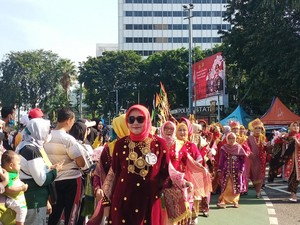 Pergelaran Budaya Bengkulu Meriahkan CFD di Kawasan Bundaran HI
