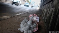 Selain itu, tampak ada sampah yang dibuang sembarangan. 