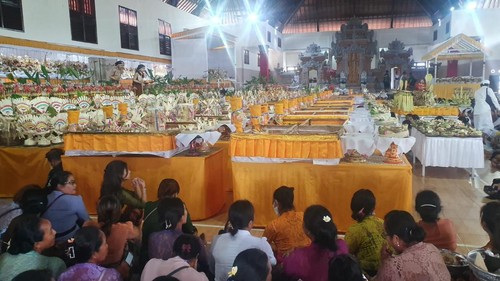 Upacara ngaben tanpa prosesi pembakaran jenazah di Desa Adat Pecatu, Kuta Selatan, Badung.