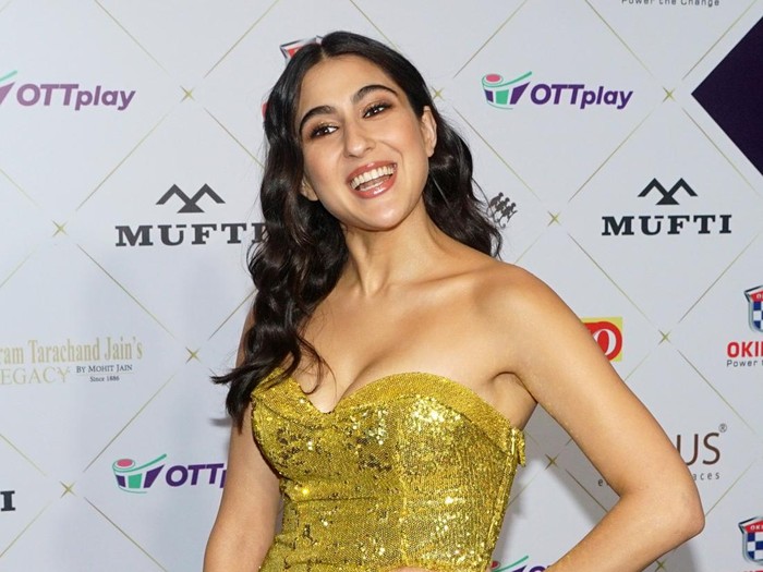 MUMBAI, INDIA - SEPTEMBER 10: Sara Ali Khan attends the OTTplay award and Conclave on September 10, 2022 in Mumbai, India (Photo by Prodip Guha/Getty Images)