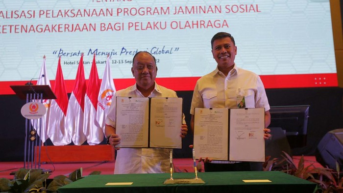 BP Jamsostek menjalin kerja sama dengan KONI. Hal ini terkait optimalisasi pelaksanaan program jaminan sosial ketenagakerjaan bagi pelaku olah raga.