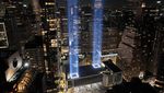Cahaya Kembar Tembus Langit New York Kenang Tragedi 9/11