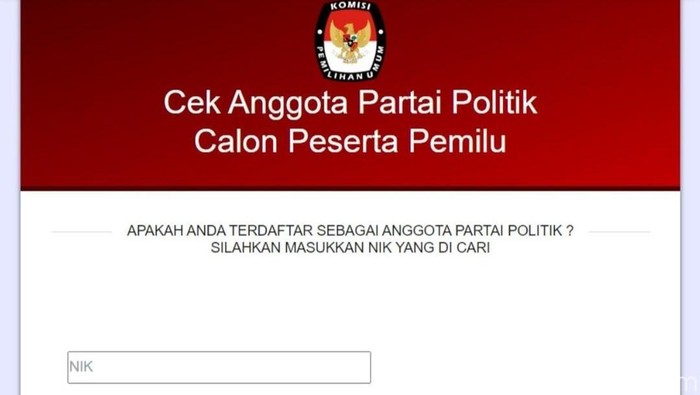 Cek keanggotaan parpol di KPU