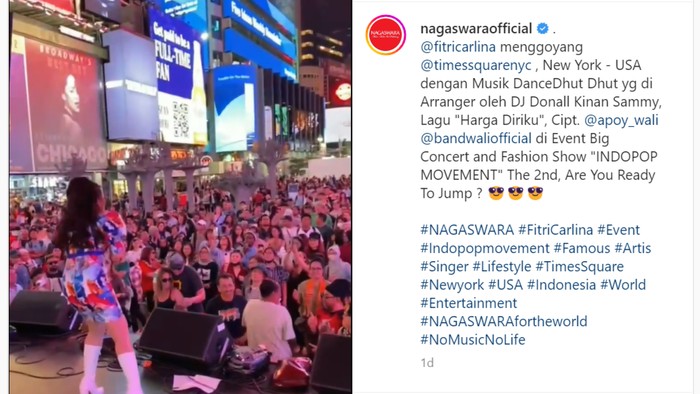 Fitri Carlina tampil di New York dalam acara Indopop Movement