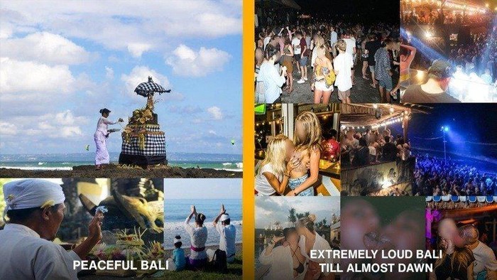 Foto yang tercantum dalam petisi berjudul Basmi Polusi Suara di Canggu di situs change.org.