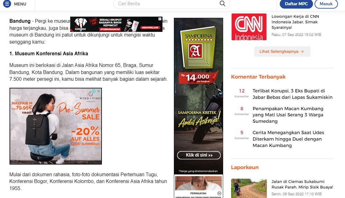Contoh Google Ads.