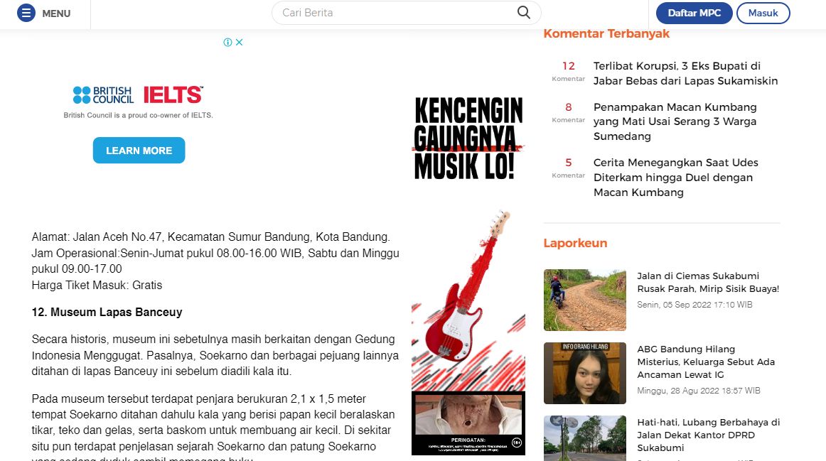 Contoh Google Ads.