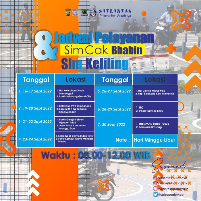 SIM Keliling merupakan salah satu bentuk pelayanan publik yang disediakan Polri, dalam bidang penerbitan SIM. Yang dilakukan secara sistematis, akuntabel, efektif, efisien dan kepastian hukum.
