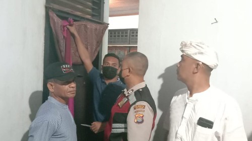 TKP korban gantung diri di Mataram