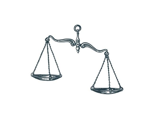 Lambang Zodiak Libra zodiac symbol, hand drawn in engraving style. Vector graphic retro illustration of astrological sign Scales
