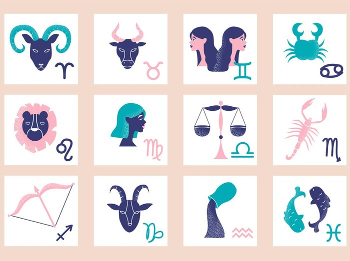 Decorative background with star signs