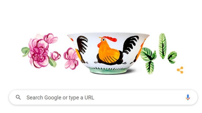 Mangkuk Ayam Jago jadi Google Doodle 12 September 2022.