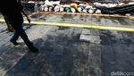 Hmmm.. Galian Kabel Bikin Trotoar di Sudirman Rusak Lagi
