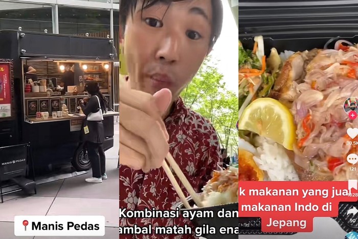 Orang Jepang doyan makanan Indonesia, lahap makan nasi ayan sambal matah