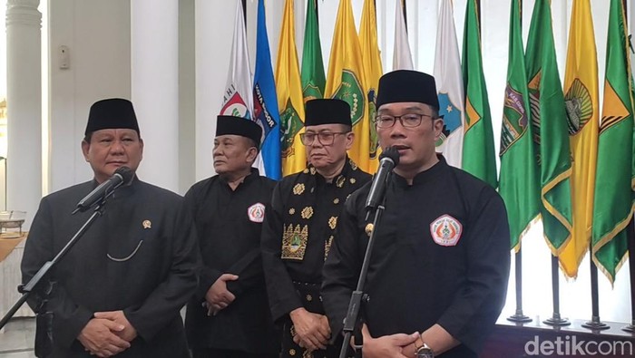 Prabowo Subianto saat berkunjung ke Gedung Sate untuk melantik IPSI Pengprov Jabar